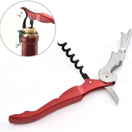 1pc Premium Stainless Steel Wine Bottle Opener Multi-Functional Bottle Openers Wine Cork Screw Corkscrew Beer Cap Remover Bar
