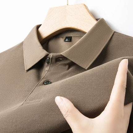 Men's 100% Cotton Polo Shirt - Summer Casual Breathable Tee, 19 Colors, Ideal for Golf and Sports, Business Casual, Silk-Like Finish