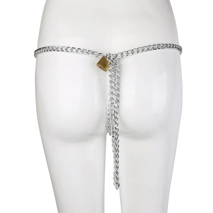 1set, Metal female chastity lock, rotating pearls, sexy lingerie accessories, prevent derailment, partner sex toys