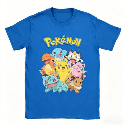 2026 Hot Sale Pokemon All Characters T-shirt Anime Cartoon Tee Men Women Casual Short Sleeve Summer Top for Fans Gift Cotton Top