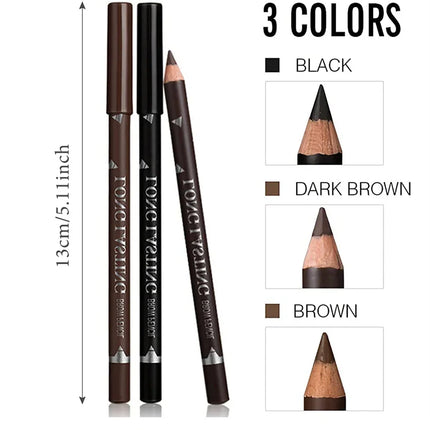 6/12Pcs Eye Brow Pencil Waterproof Professional Women Eye Makeup Pen Easy Color Natural Black Cosmetic Beauty Eyebrow Tool