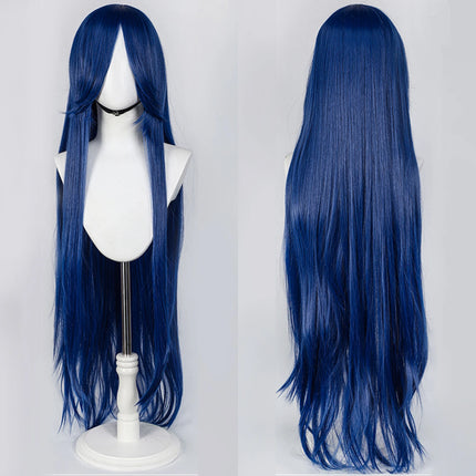 100CM Long Straight Wig With Bangs Synthetic Cosplay Wig For Women Pink Purple Cosplay Wigs for Party For Halloween