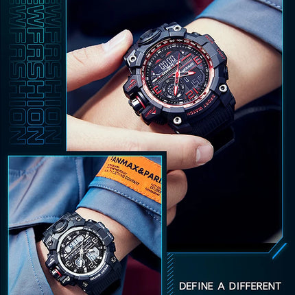SANDA G style New Men's Watch 50M Waterproof Sports Military Quartz Watch For Male Electron Digital Wristwatch Reloj De Hombre