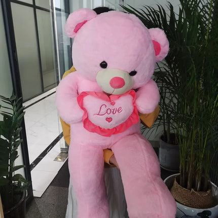 Birthday gift 80/100Cm Big LOVE Plush Toy Bear Giant Stuffed Animals Kawaii Large Soft Pillow Dolls Grilfriend Girls Wife Room