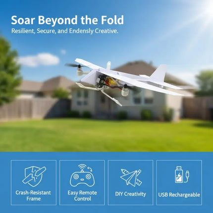 Electric DIY Paper Plane Kit Powerful Motors Long Flight Time Educational STEM Toy for Children New Year Presents Science