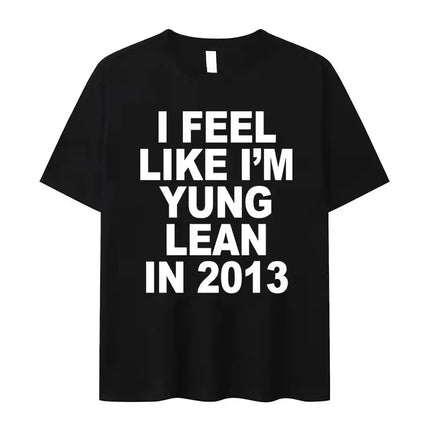 Yung Lean Unknown Death 2002 Album Tour T Shirt Man Fashion Casual Short Sleeve T-shirts Unisex High Quality Cotton Tshirt