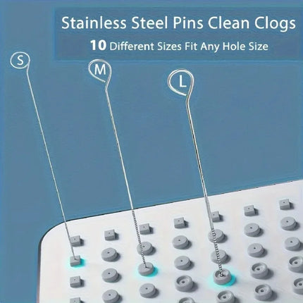 10set Showerhead Cleaning Needle Stainless Steel Keyboards Shower Heads Needle Cleaner Home Multi-purpose Nozzle Cleaning Tool