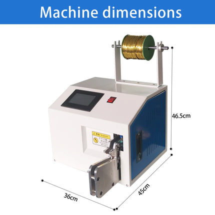 Automotive Cable Tying and Winding Machine Bag Sealer for 2-60mm Toy Bread Plastic Bag Tyng, Touch Screen with English Language