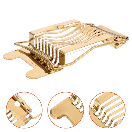 Egg Slicer Fruit and Cutting Gadget for Fruits Vegetables Separator Tool Golden All Purpose
