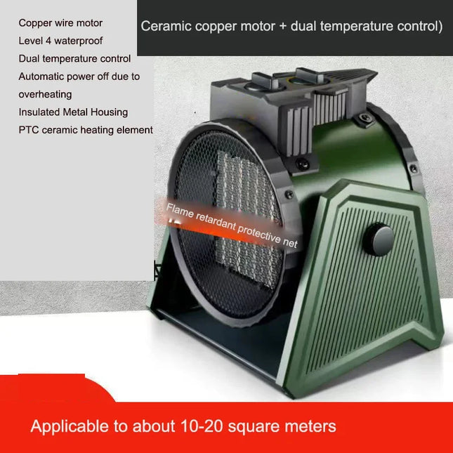Household 220v Air Heater Household Heater Desktop Small Steel Gun Hot Air Blower Bathroom Fast Thermoelectric Heating Industria