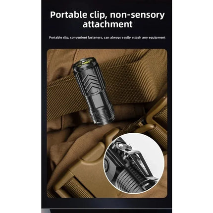 3Led Bright Mini Flashlights Rechargeable Portable Pocket Torch Light Outdoor Emergency Flash Handheld  EDC Lights w/ Pen Clip