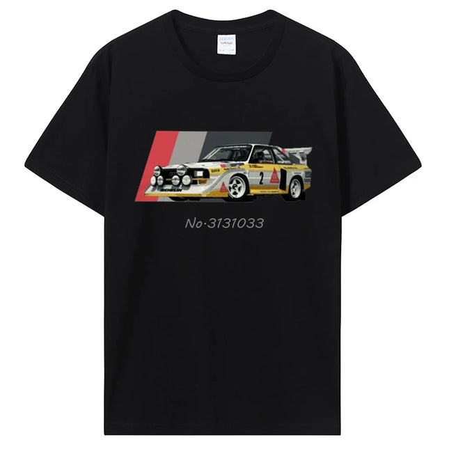 Sport S1 E2 Group B Rally Car Stig Blomqvist Mikkola And Walter T-Shirt Casual T Shirt Cotton Tops Men's Clothing Unisex T-shirt