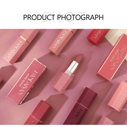 6 Colors Nude Matte Lipstick Waterproof Velvet Lipsticks Sexy Red Brown Pigments Makeup Long Lasting Profissional Lips Cosmetics