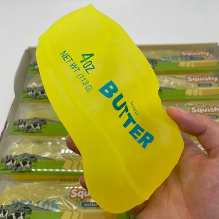 Moldable Butter Bar Squishy Fidget Toy Vaseline Filled Butter Stick Cheese Stick Squeeze Toy Stress Vent for Anxiety Relief Toy