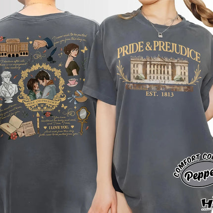 Pride and Prejudice Quotes Shirt Romance Novels Gift Shirt Pemberley Shirt Bookworm Gift Book Lover Shirt Jane Austen Shirt