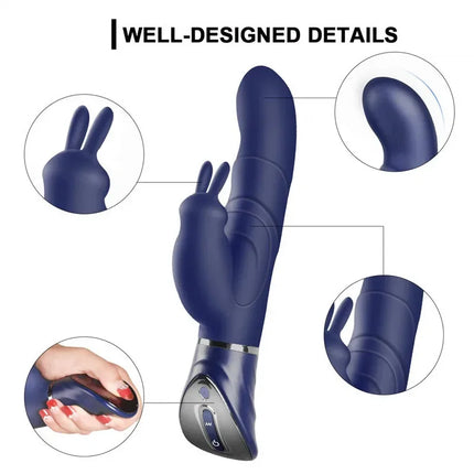 Dildo Rabbit G Spot Vibrators Vagina Clitoris Massager Nipple Dual Stimulator  Adult Product Sex Toys for Women Masturbators