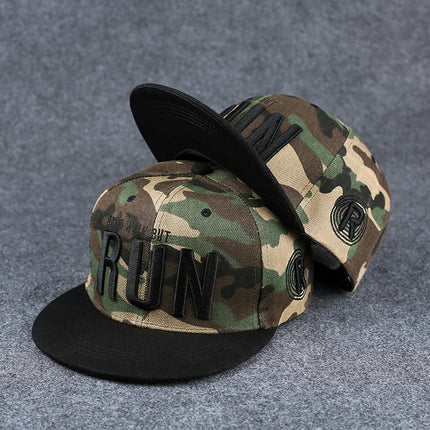 Men's Letter Embroidery Tide All-match Flat Brim Baseball Cap Ladies Summer Hip-hop Hat Outdoor Shade Adjustable Peaked Cap