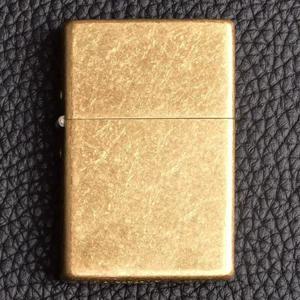Ultra Thin and Portable Kerosene Lighter Square Head, Personalized Retro Creativity, Old-fashioned Grinding Wheel Windproof