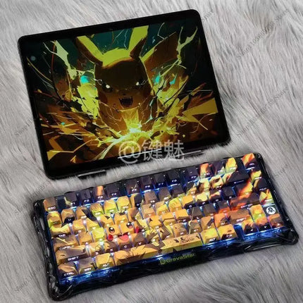 Pokemon Cartoon Gengar Keycaps OEM/XDA/Chreey Height PBT Sublimation Mechanical Keyboard Customize DIY Anime keys Cool Caps Gift