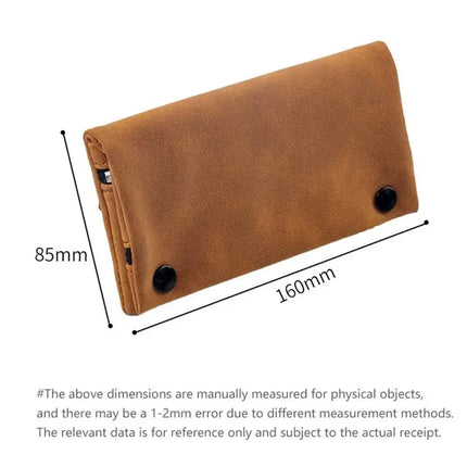 (Ce14)Frosted Leather Hand Cigarette Bag Foldable Storage Bag Handmade Tobacco Lighter Pouch Tobacco Moisturizing Bag