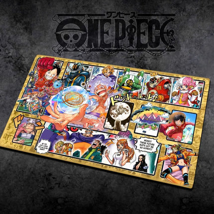 60*35cm Anime One Piece OPCG GAME Card PlayMat Comic Series New Four Emperors Teach Shankusu Buggy Luffy Chopper Collection Toys