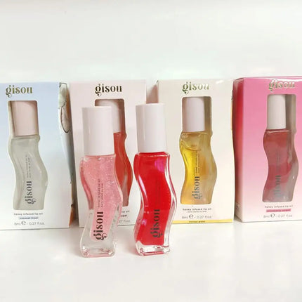 Water Light Honey Essence Lip Oil Long Lasting Moisturizing Fruity Shimmer Jelly Reduce Lip Lines Liquid Lipstick Gloss Makeup