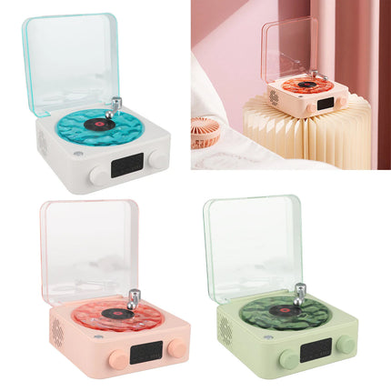 Record Player  Speaker Stereo Sound Multifunction Support Memory Card Portable Bluetooth Speaker for Living Room