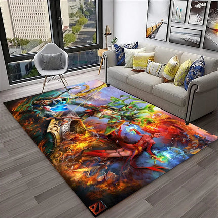 3D Classics Game Dota2 Gamer HD Carpet Rug for Home Living Room Bedroom Sofa Doormat Decor, Kids Play Area Rug Non-Slip Floor Mat