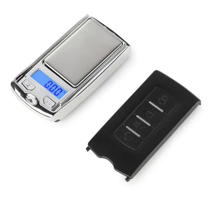Car Key Shape High Precision Digital Jewelry Scale with LCD Display Electronic Gram Pocket Scale with Battery, 0.01g, 200g/100g