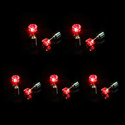 1/5Pair LED Earring Bar Club Glowing Earring Girl Women Ear Accessories Light Up Bling Ear Stud Gogo Dance Fashion Jewelry