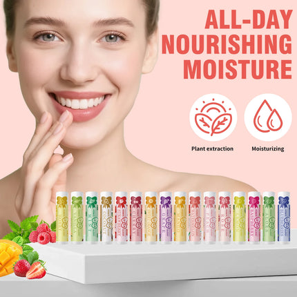 80PCS advanced gift set lipstick set -16 flavors, moisturizing, nourishing, shiny, natural formula