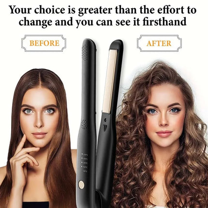 Mini Hair Straightener Ceramic Negative Ion Straightening Flat Iron Adjustable Temperature Hair Straightening Clip