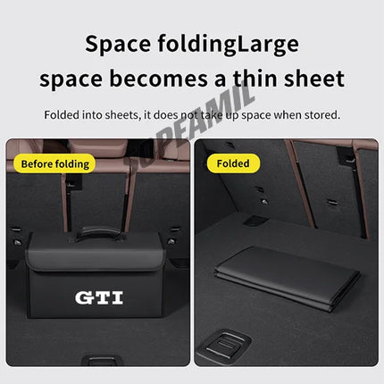 Volkswagen GTI Golf Arteon Tiguan Touareg Passat Polo Scirocco Jeeta CC Polo Car Trunk Storage Box Foldable Stowing Tidying Bag