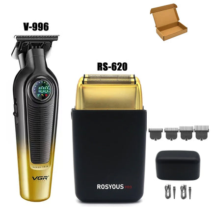 Barber Professional Hair Cutting Machine for Men Professional Kit DLC Blade 10000RPM VGR V-196 V-996 ROSYOUS RS-620