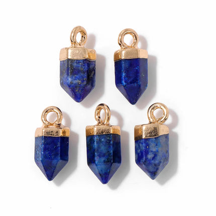 Blue Lapis Lazuli Pendant Gems Cross Hand Oval Shape Natural Stone Lapis Lazuli Charms for Jewelry Making Necklace DIY Bracelet