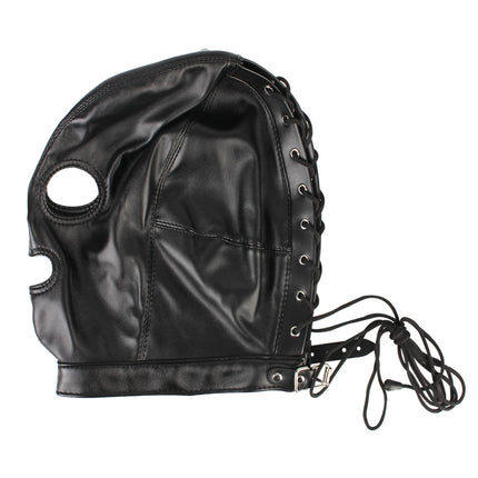 Erotic Accessories Adult Sex Toys Hollow Hood Fetish Mask Leather For Woman Sexy Headgear Couples Flirting