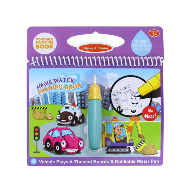 8 Types Magic Water Drawing Doodle Book & Magic Pen Coloring Painting Drawing Board Early Educational Toys Birthday Gift for Kid