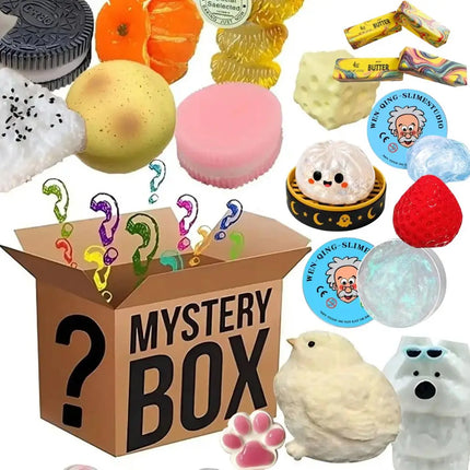 Hot Blind Box Mystery Kawaii Cat Paw Mochi Squishy, Simulated Food Fidget Toy, Cute Squeeze Foot Toy Antistress Stress-Relief