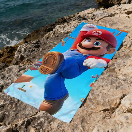 S-Super Towel Large Quick-Drying M-Mario-o Microfiber soft Beach Towel for Travel Fitness Sauna Bathing Camping Kids Gift
