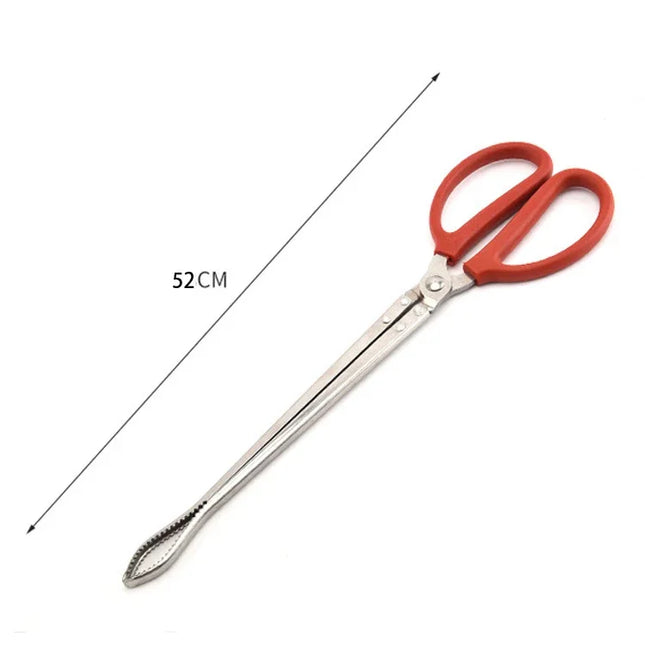 Durable Seafood Hand Tool Stable  Multifunction Stainless Steel Crab Tongs Eels Clip Long Handle Kitchen Anti Slip