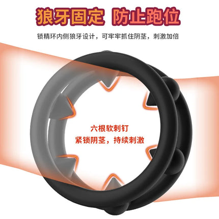 Male Cock Penis Ring with Soft Spikes S/M/L Size Silicone Ring Delay Ejaculation Adult Supplies Dick Erection Stretcher Sex Toys