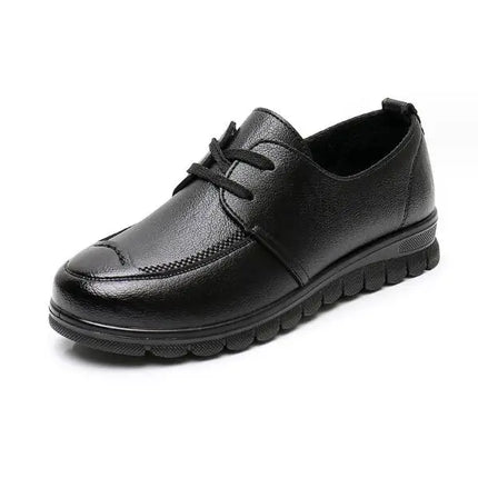 Classic Genuine Leather Women Shoes Round Toe Casual Comfortable Women's Wedge Shoes Spring Autumn Fashion Mother Shoes 10models