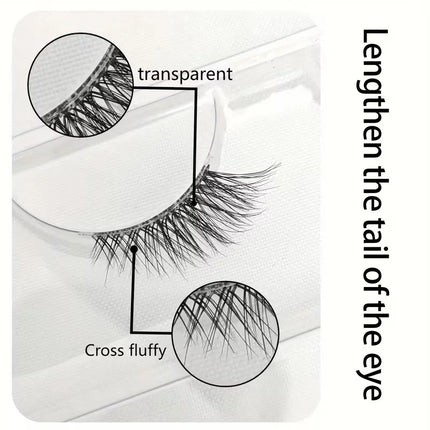 5 pairs Natural Look Curly Half Lashes-Add Volume and Definition to Your Eyes for Dating, Parties, and Stage Makeup-Half Lashes