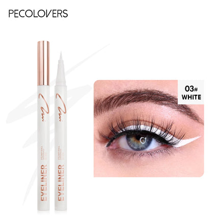 Long Lasting Black Brown Eye Liner Natural Waterproof Liquid Eyeliner Pen Quick-Drying Smooth Smudge-Proof Eyes Makeup