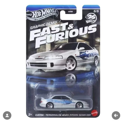 2026 New Hot Wheels Hnr88 Silver Series 25Th Fast & Furious Tokyo Drift Set Nissan/Monter Carlo/Road Runner 1:64 Diecast Car Model Authentic Holiday Birthday Gift