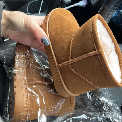 Children Snow Boots Winter Cute Warm Fashion Anti Slip Shoes Kids Boys Girls Leisure Thick Fur Platform Flat Short Boot Sneakers