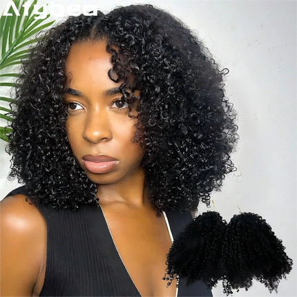 30 Inch Feather Kinky Curly Crochet Human Hair For Black Women Miracle Knots Crochet Bundles 120G 300G Pre-Separated Extensions