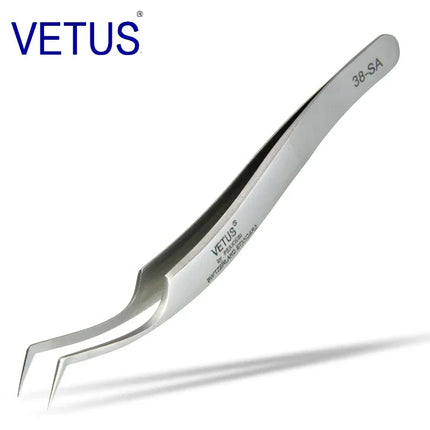 VETUS Original 32-SA Tweezers Hyperfine High Precision Non-magnetic Anti-acid Pincers Eyelash Grafting Manicure ESD Forceps