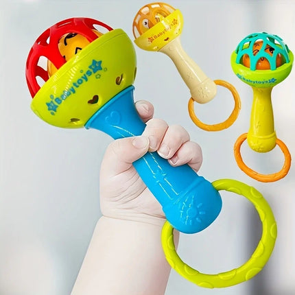 Baby Vibrating Bell Toy with Ringing Sound - Fine Motor Skills Grip Trainer, , Safe for Babies 0-3 Years Old, Baby Grip Training