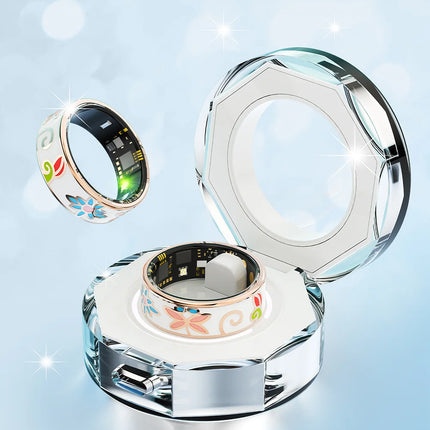 Color Enamels Craftsmanship Smart Ring for Women Sleep Monitoring Blood Oxygen Measurement Blood Pressure Multi-sports Modes